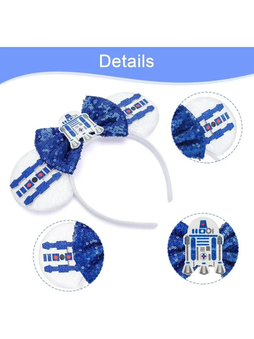 Women Navy blue Cartoon Mickey Mouse Costume Headband For Cosplay